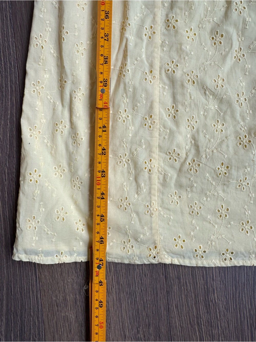 Nobody’s Child Pale Yellow Eyelet broderie anglaise Midi Dress US 2 XS Cotton - Picture 8 of 10